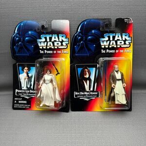 Kenner 1995 Star Wars The Power o/t Force Princess Leia & Ben (Obi-Wan) Kenobi